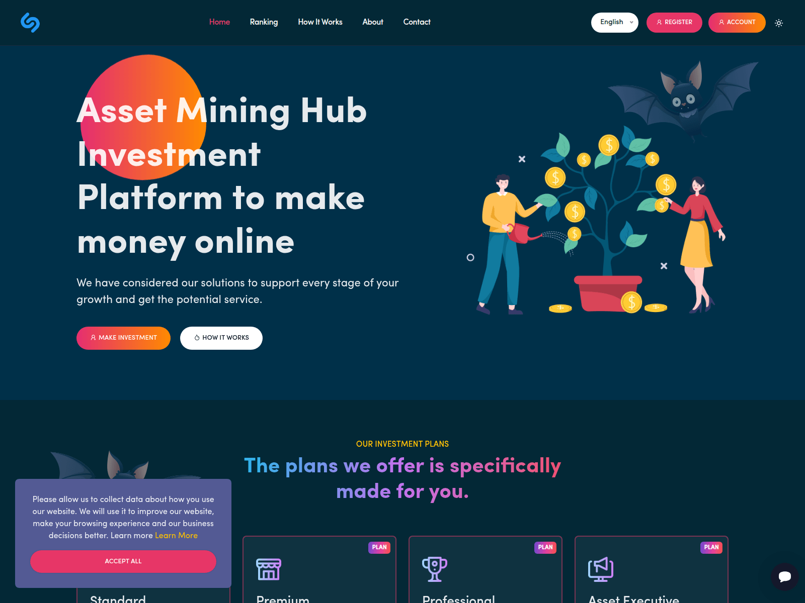 Screenshot of assetmininghub.com
