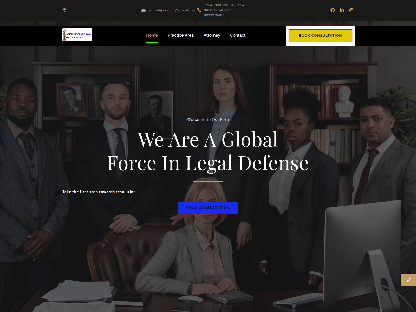 Screenshot of abiodunogundejiandco.com