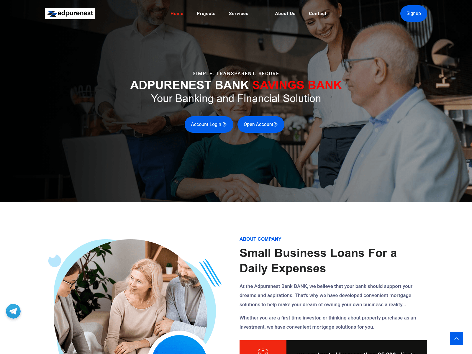 Forensic screenshot of adpurenestbk.com showing the phishing page layout