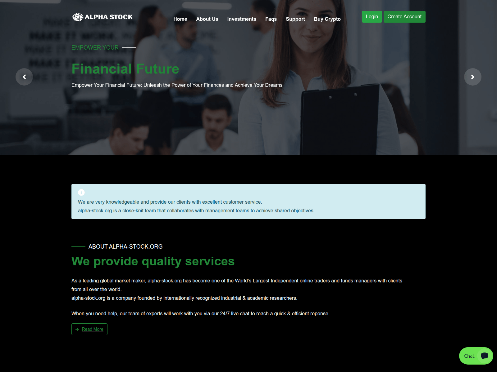 Forensic screenshot of alpha-stock.org