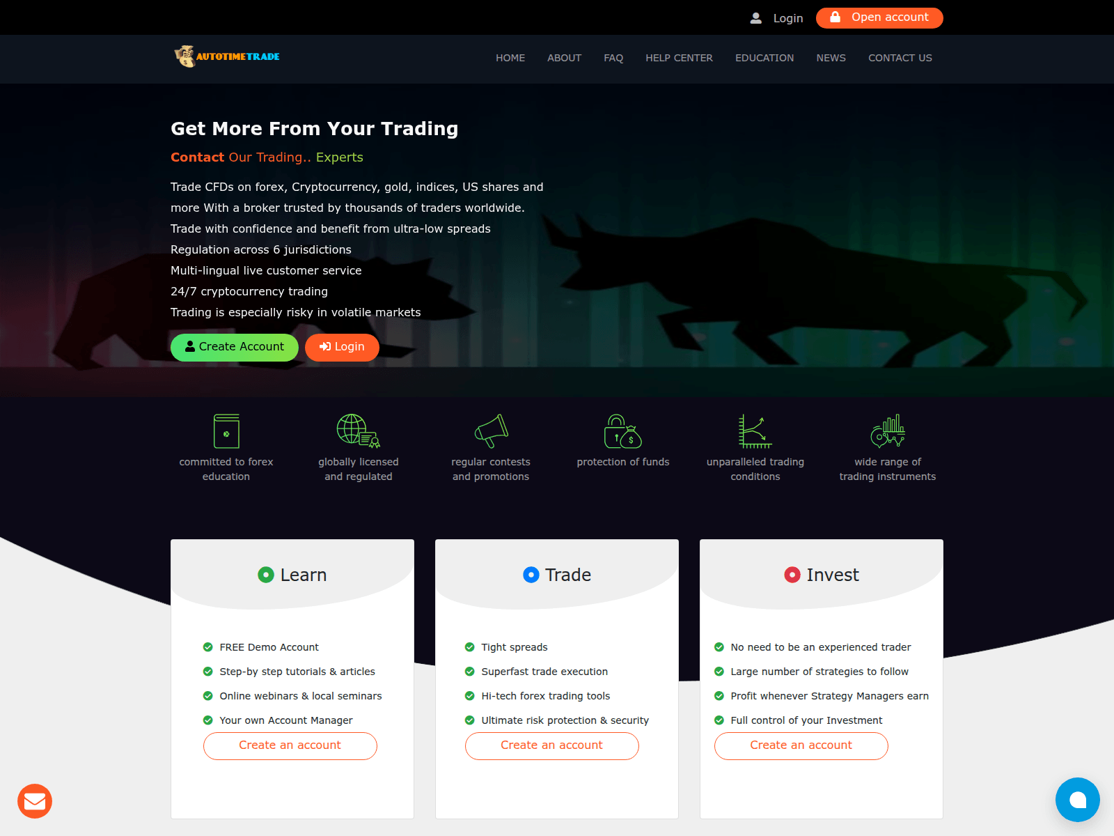 Forensic screenshot of autotimetrade.com
