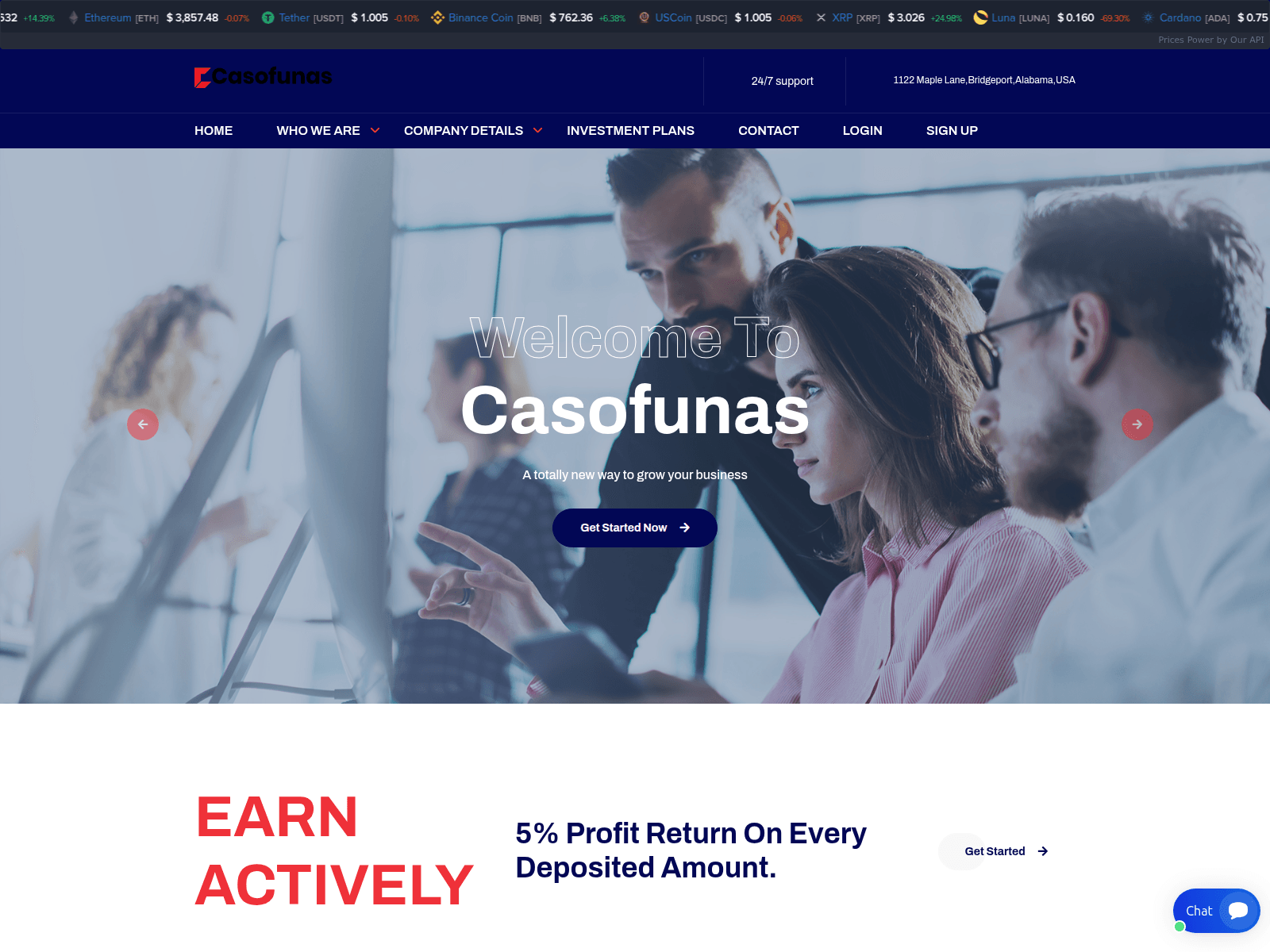 Screenshot of casofunas.com