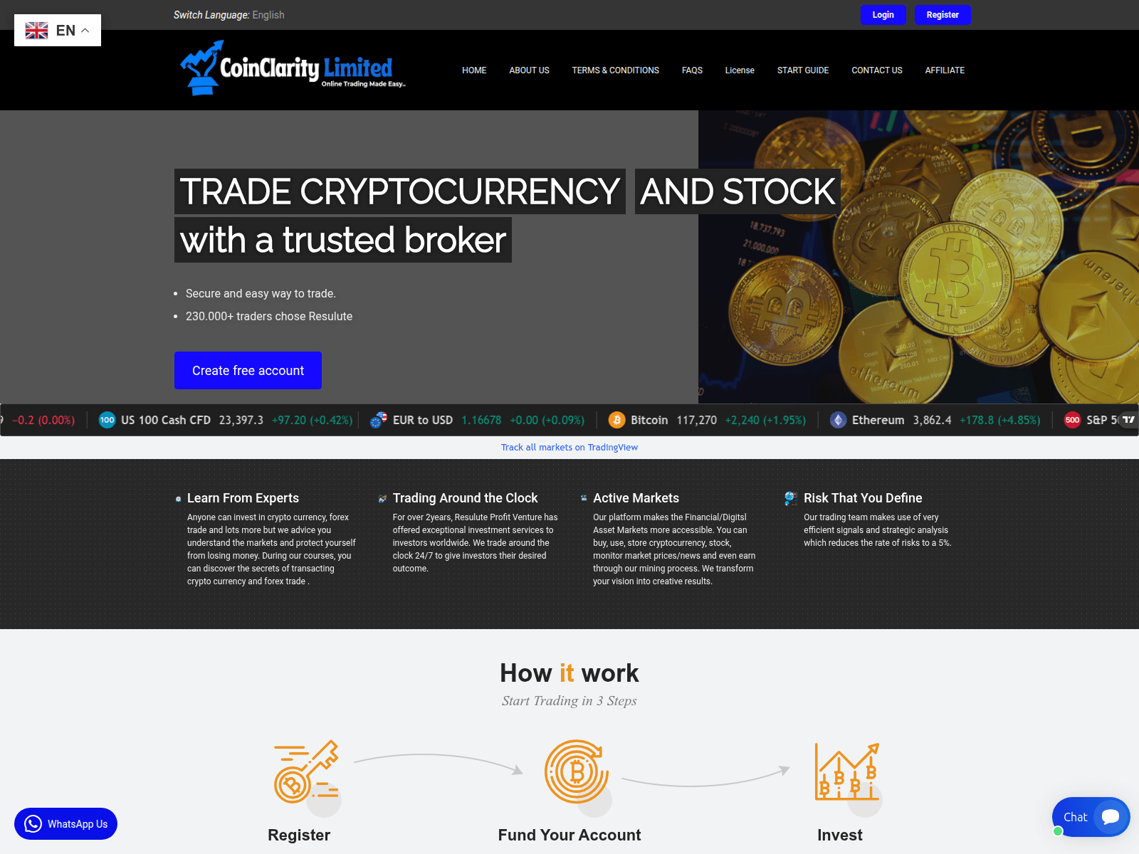 Screenshot of cclarityltd.com