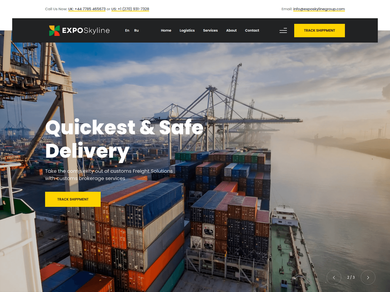 Screenshot of exposkylinegroup.com