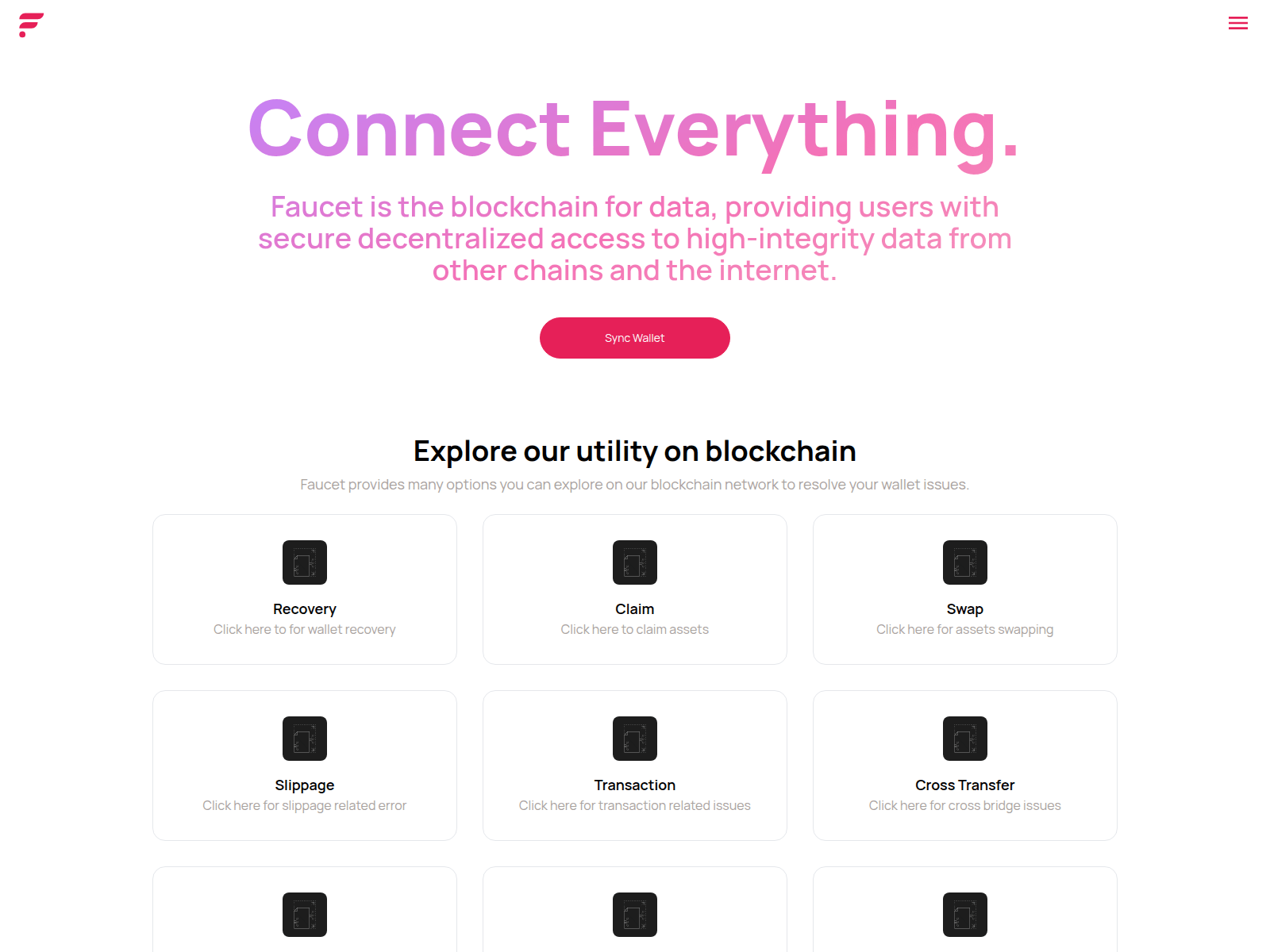 Screenshot of faucetdatabase.com