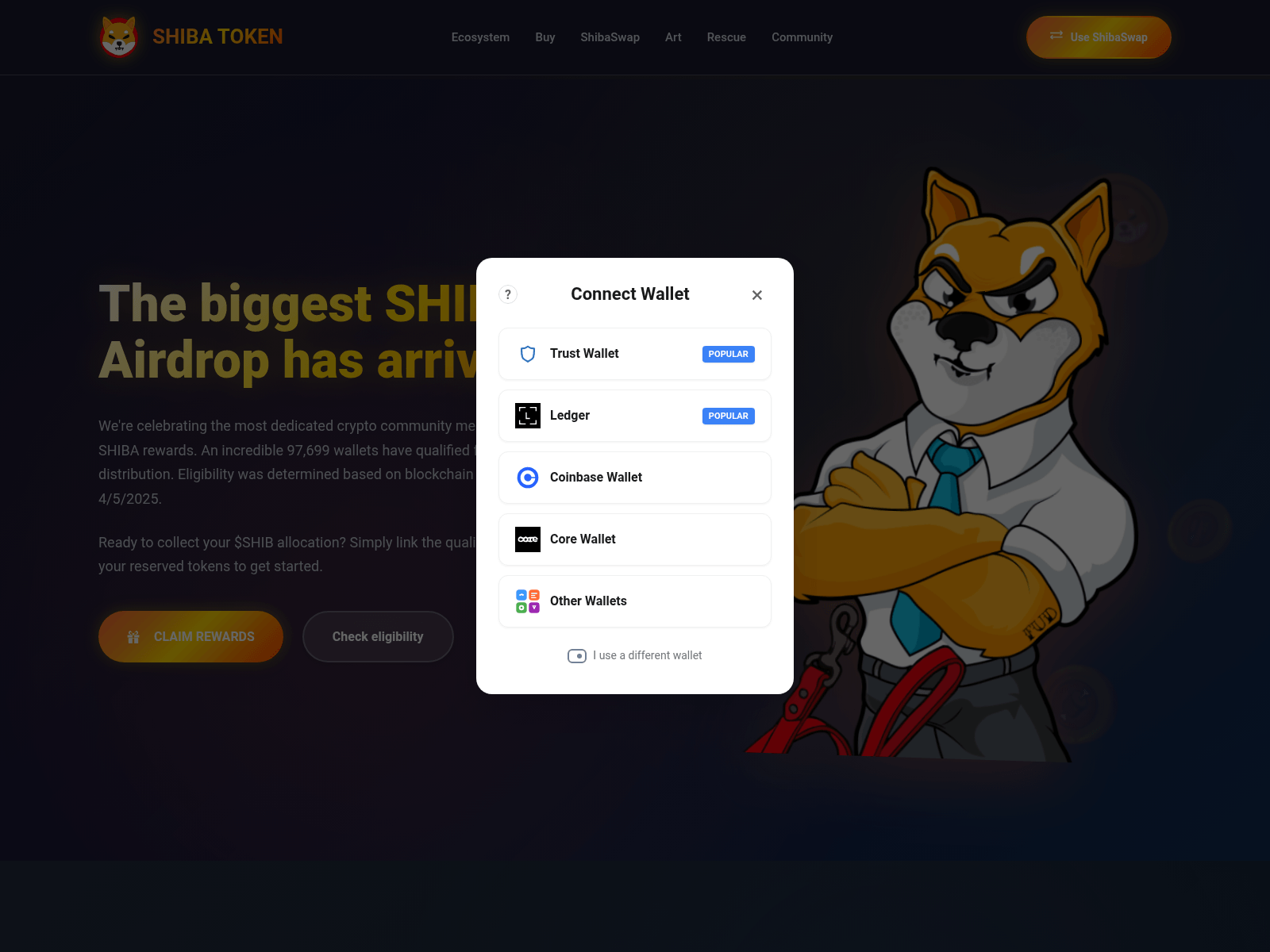 Screenshot of shibinuprotocol.org