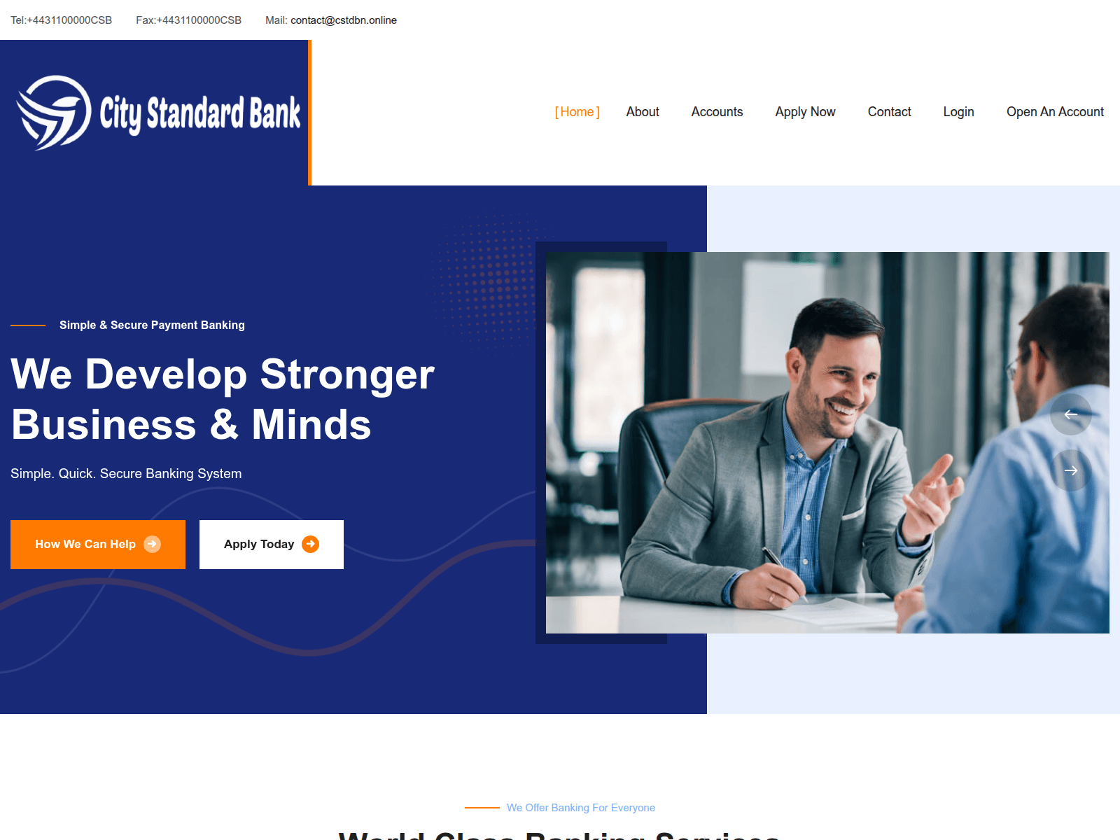 Screenshot of bank.cstdbn.online
