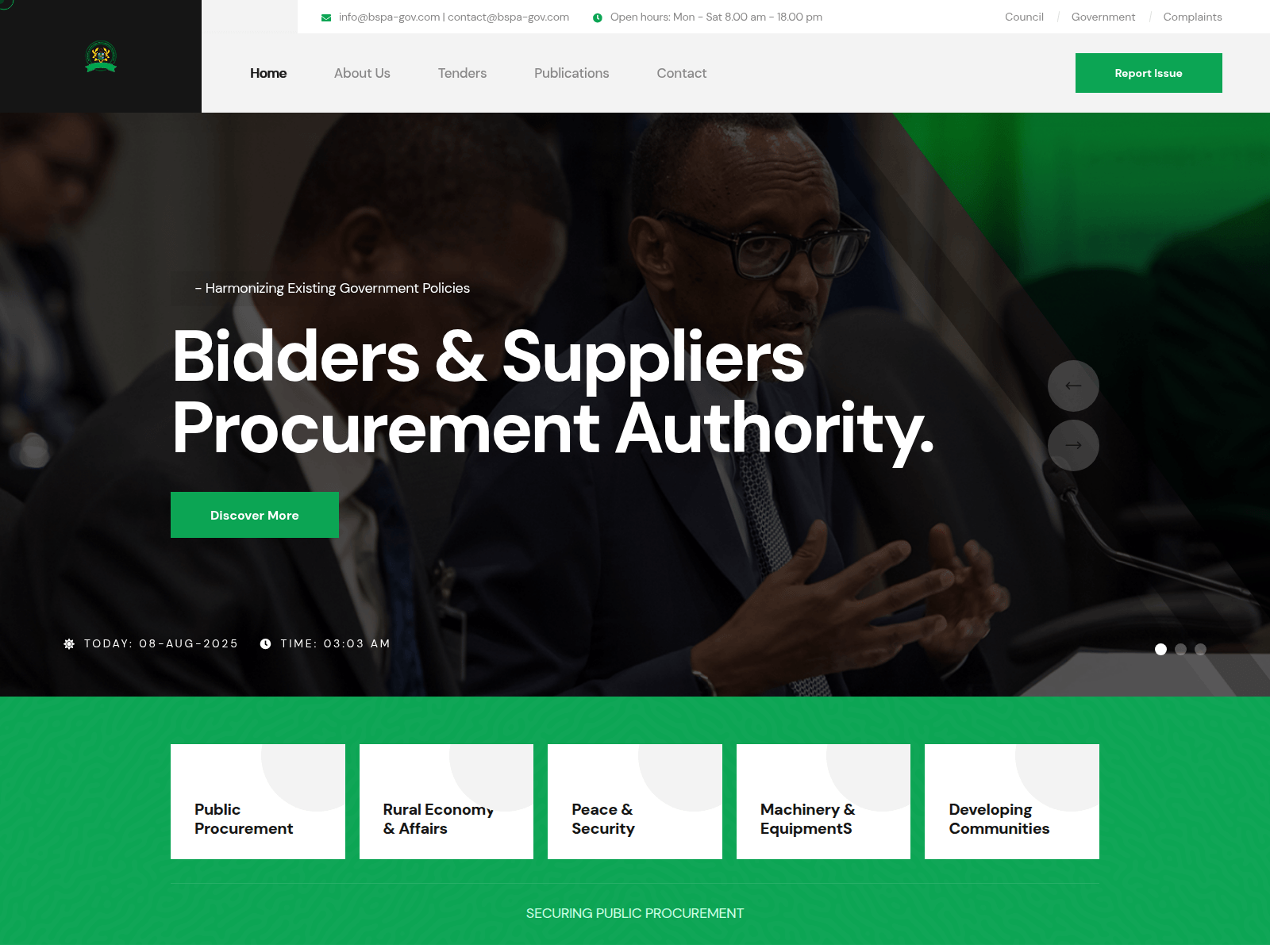 Screenshot of bspa-gov.com