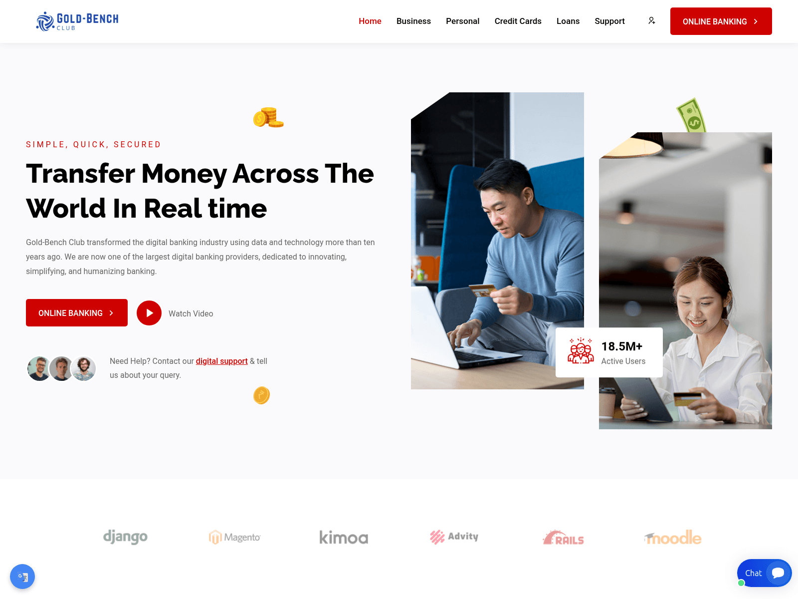 Forensic screenshot of goldbenchclub.com