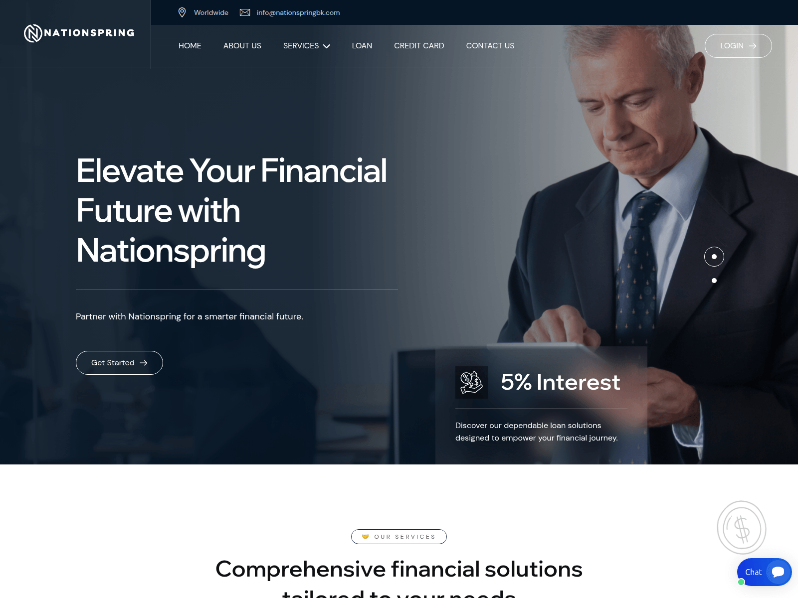 Screenshot of nationspringbk.com