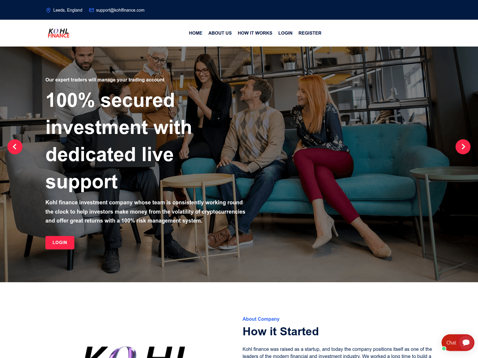 Screenshot of kohlfinance.com