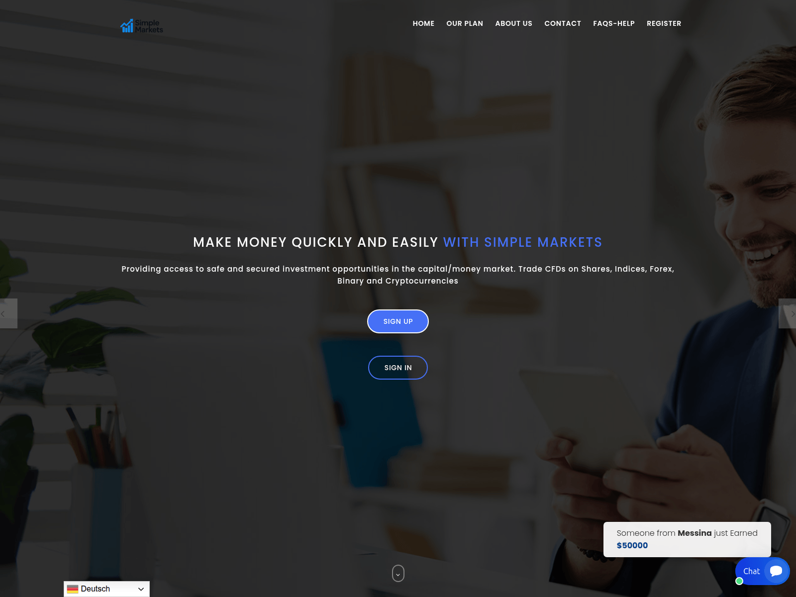 Screenshot of simplemarkets.autos