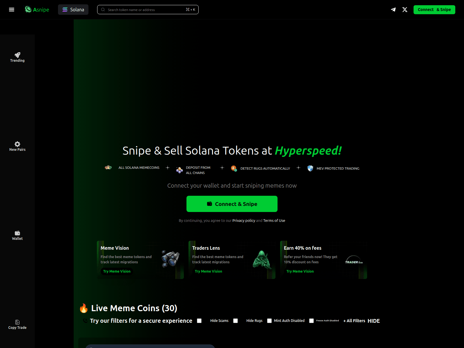 Screenshot of autosnipe.org