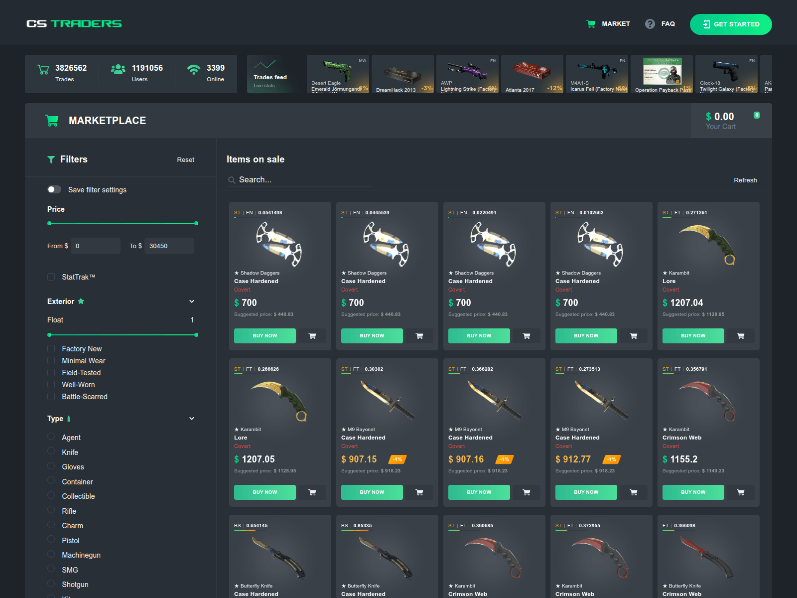 Screenshot of cstraders.net