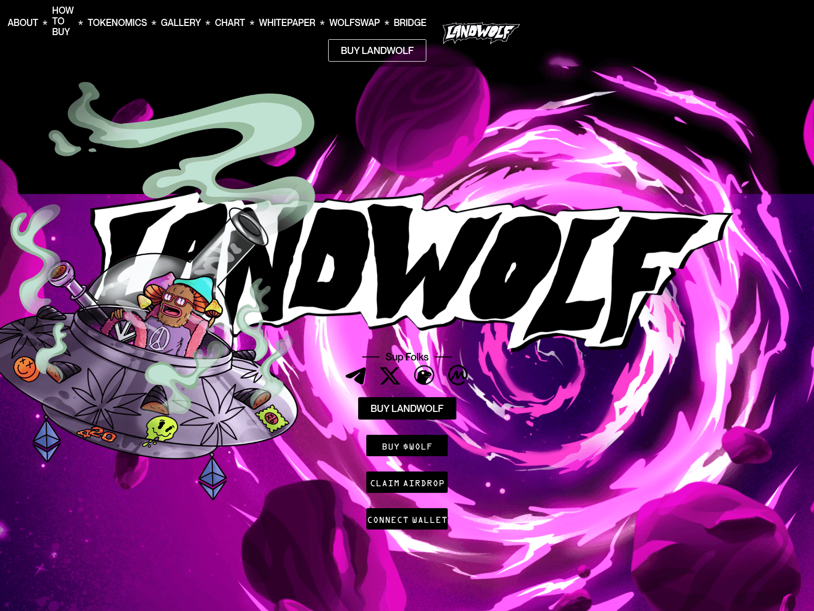 Screenshot of landwolfs.onchainx.world