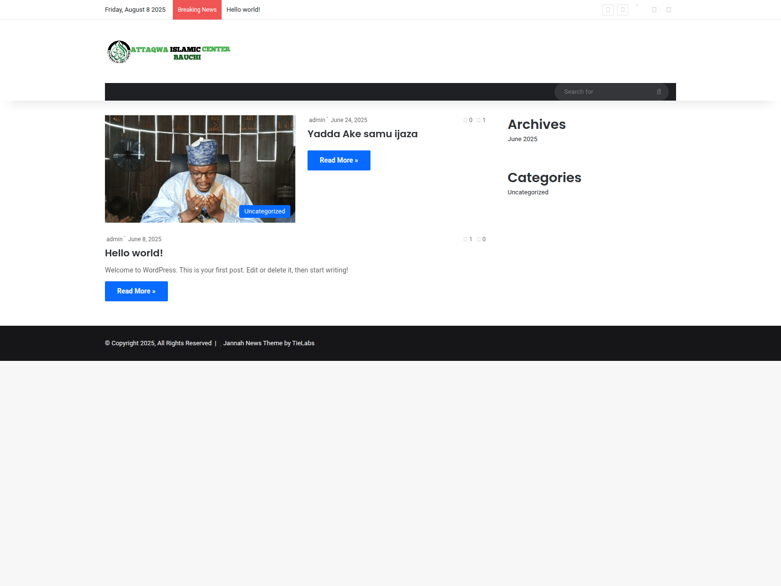 Screenshot of www.attaqwaislamiccenterbauchi.com.ng.lifhasodecharitynigeria.com.ng