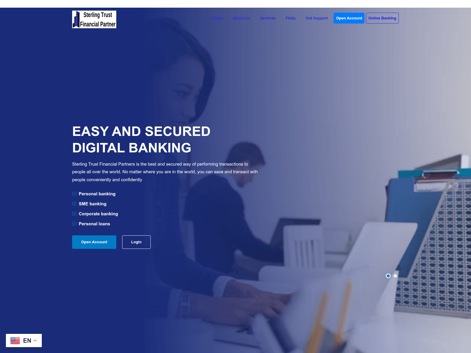 Forensic screenshot of sterlingtrustfinancialpartners.com