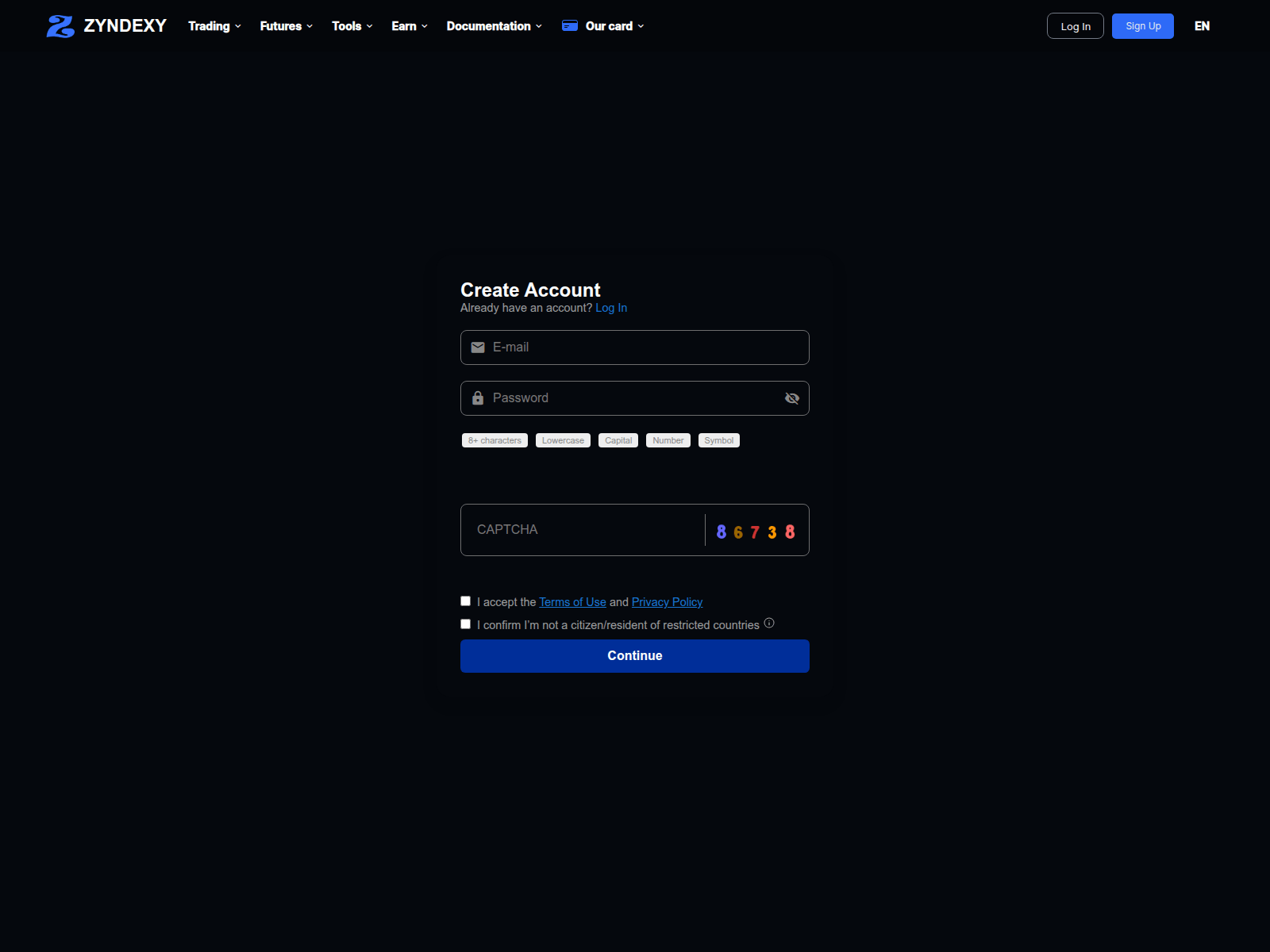 Screenshot of zyndexy.com