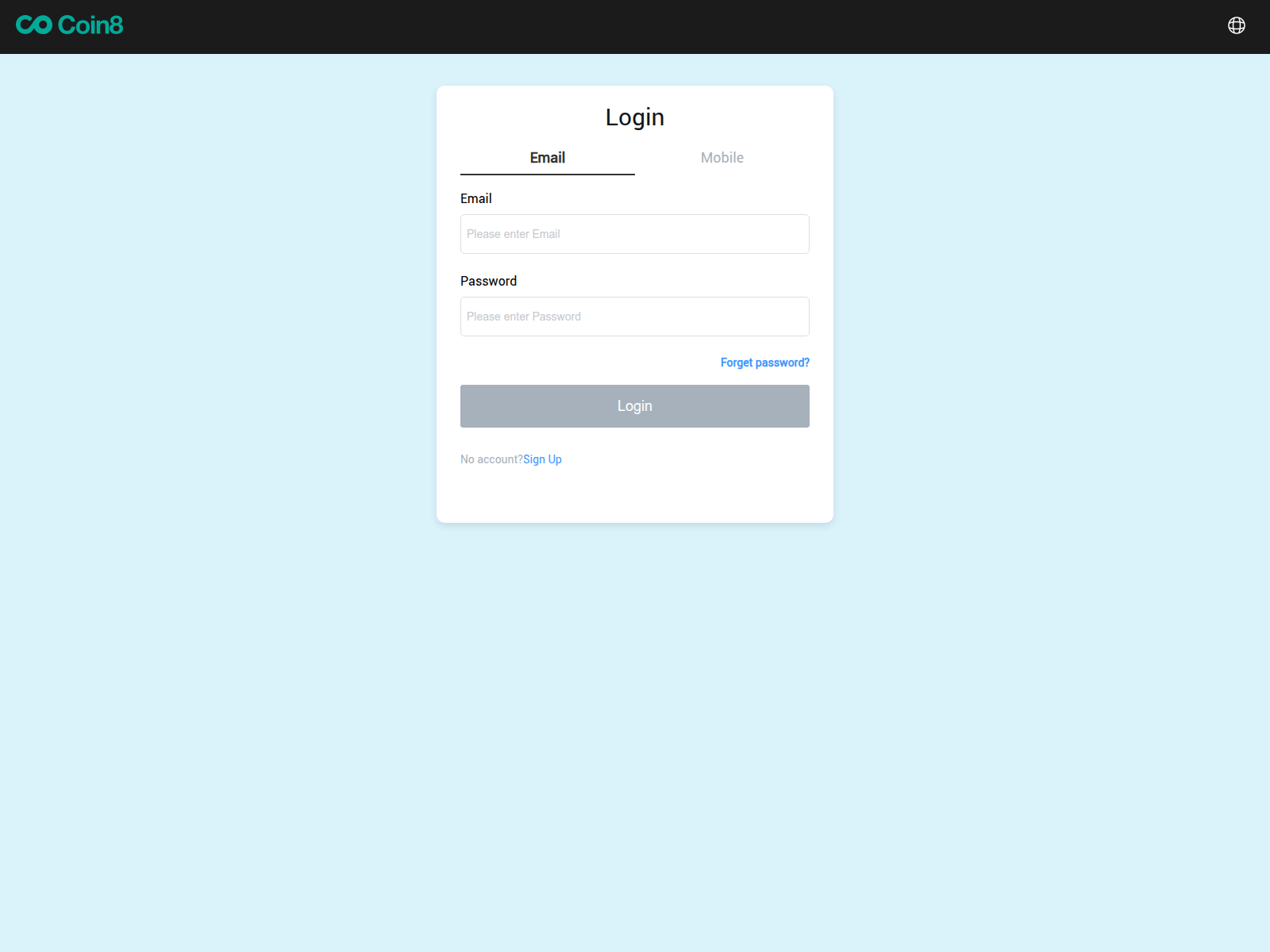 Screenshot of www.coin8-login-exchange.com