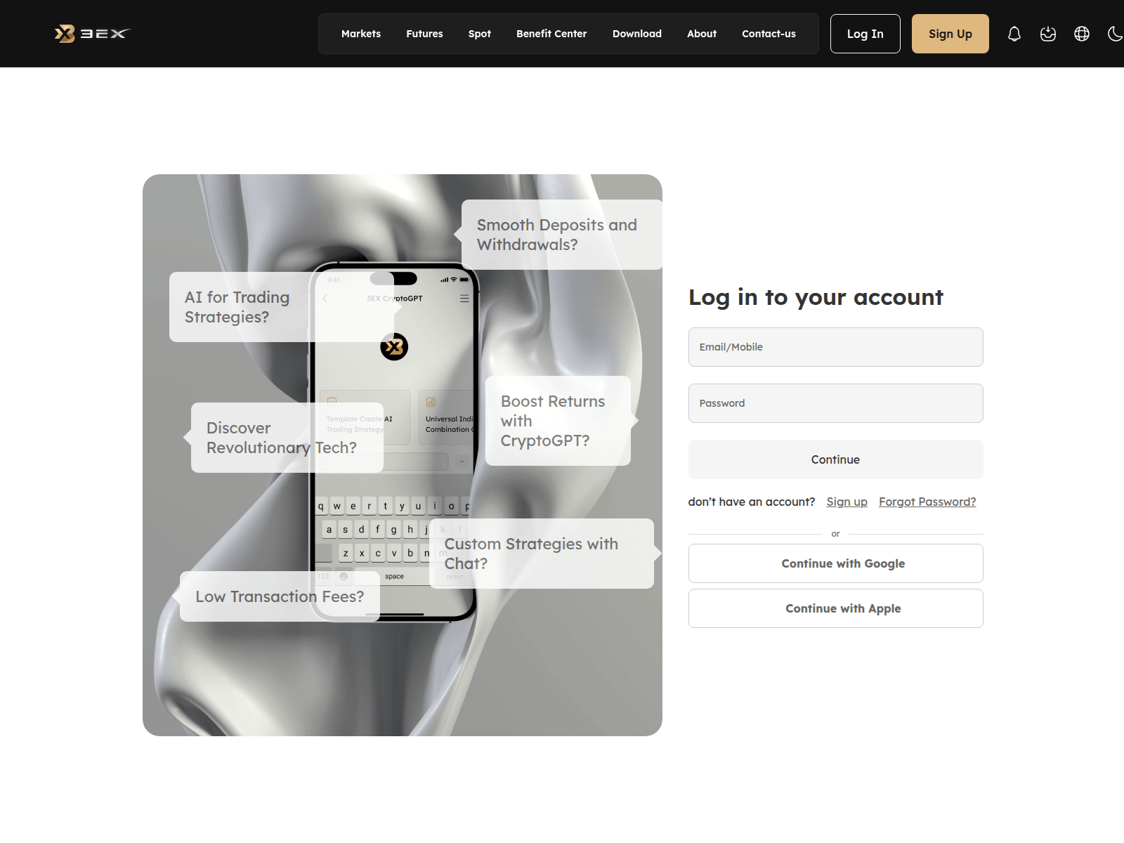 Screenshot of www.3ex-login.com