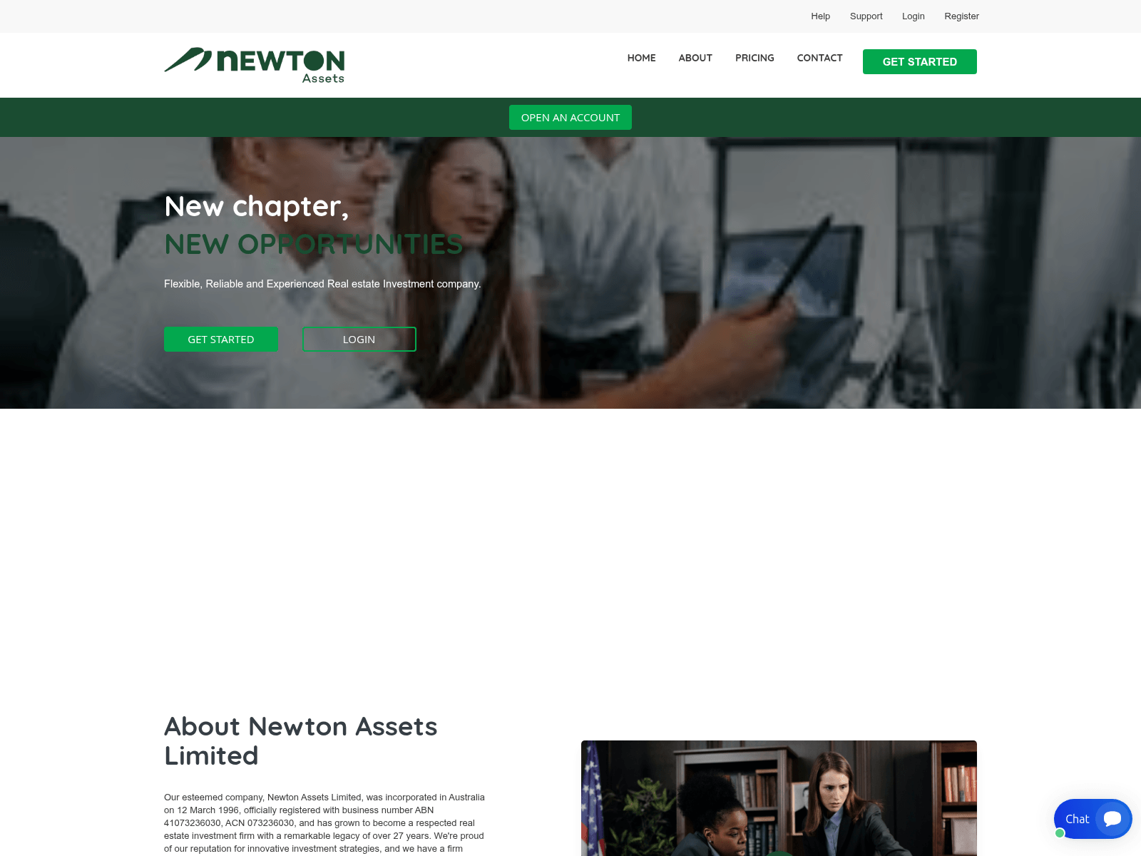 Screenshot of newtonassetslimited.com
