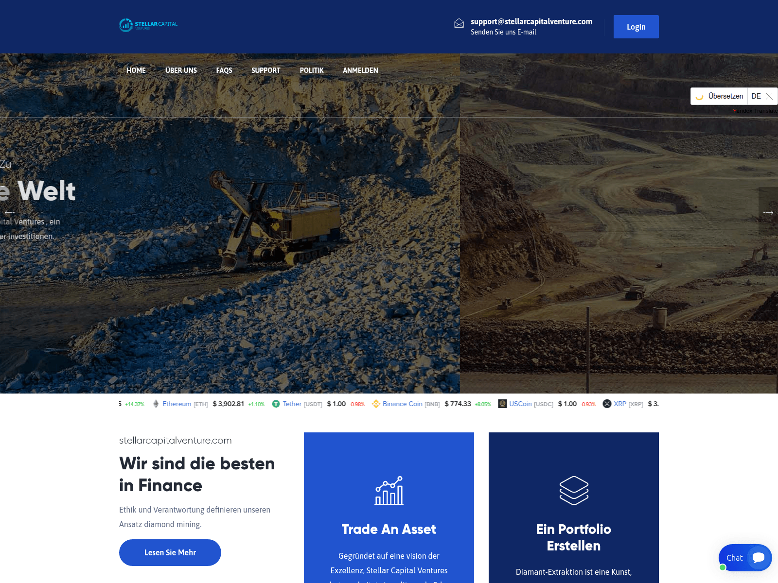 Forensic screenshot of stellarcapitalventure.com