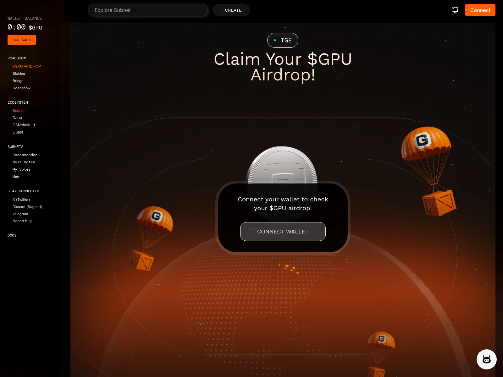 Forensic screenshot of subnet.gpunet.xyz