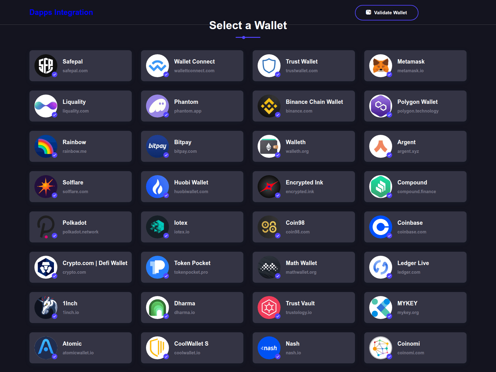 Screenshot of multidappschain.web.app