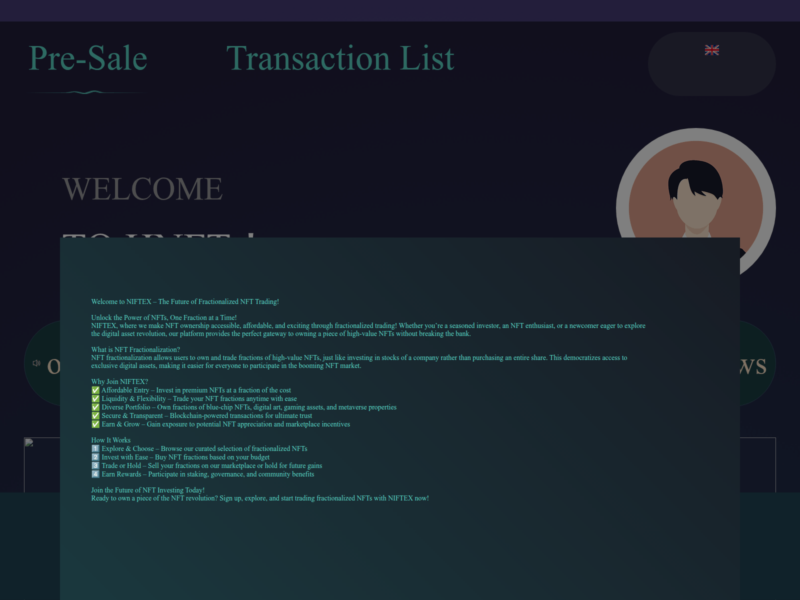 Screenshot of niftex.net