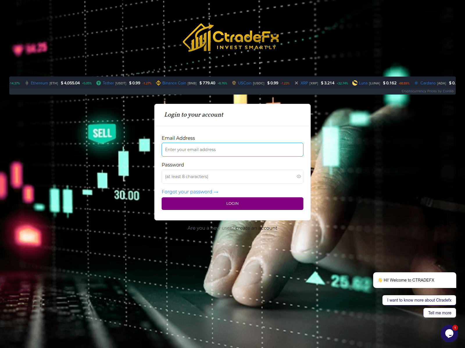 Screenshot of accounts.ctradefx.com