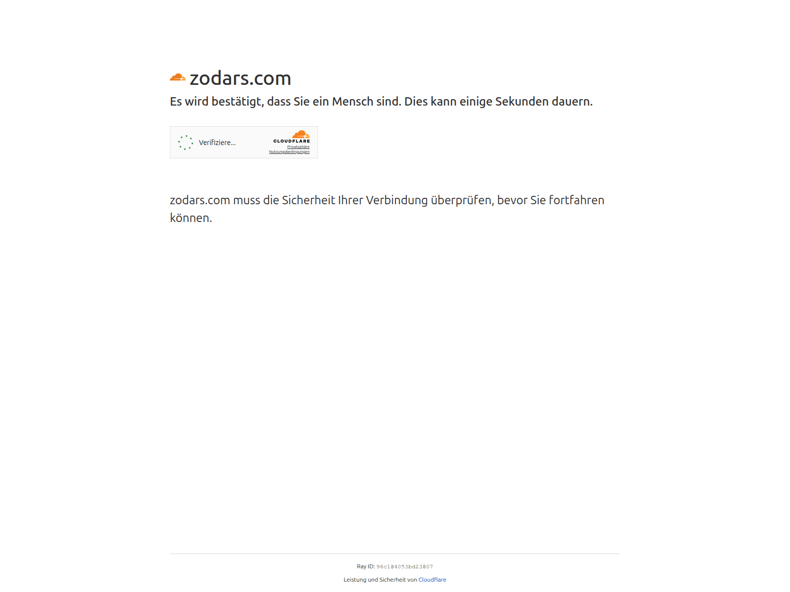 Screenshot of zodars.com