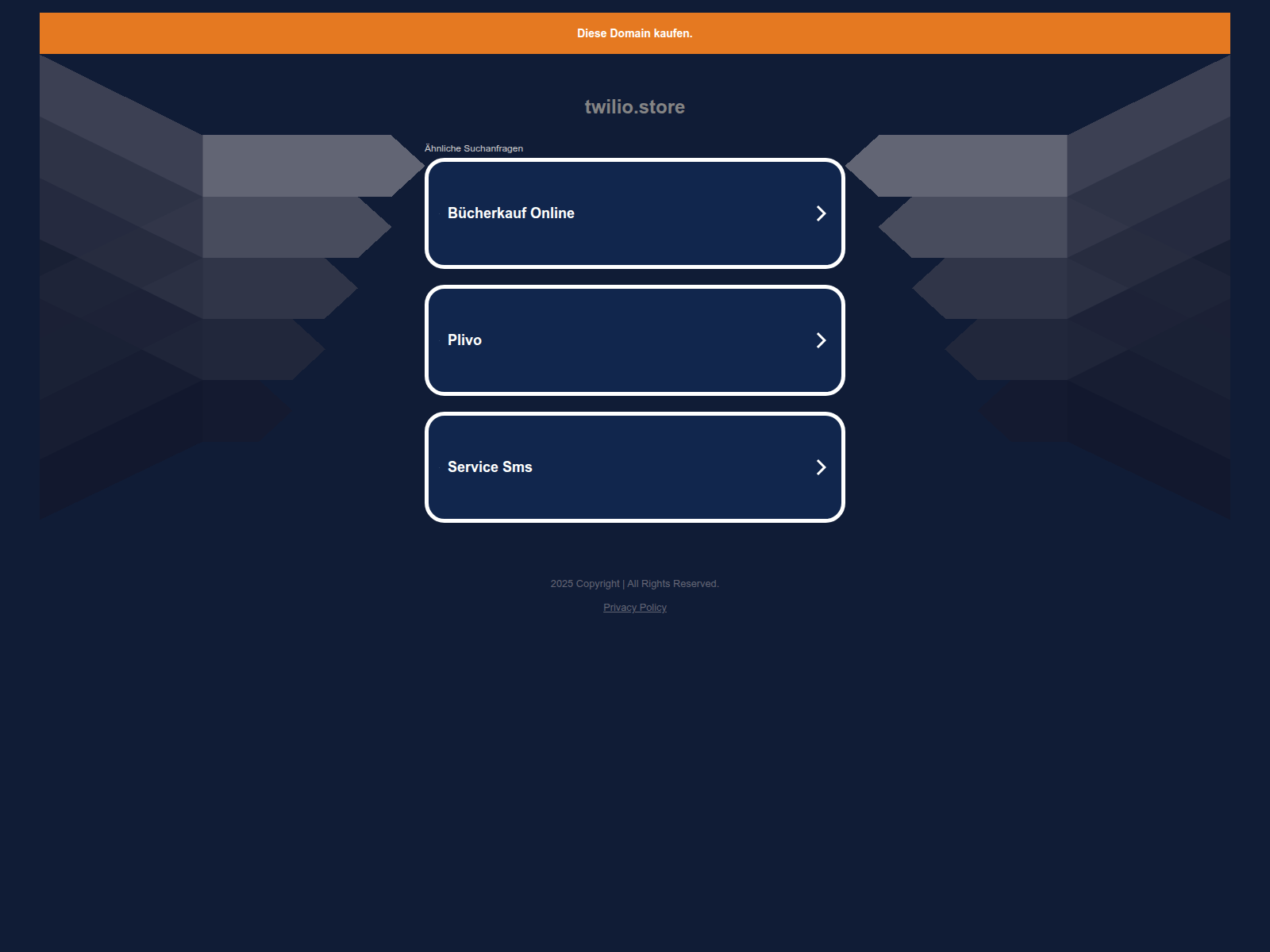 Screenshot of twilio.store