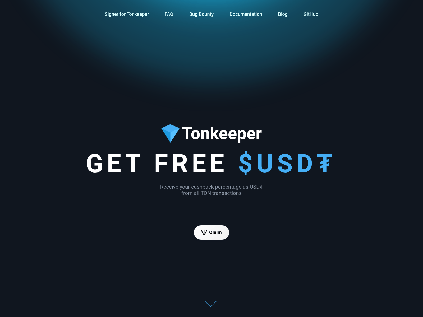 Screenshot of tonkeepspread.space