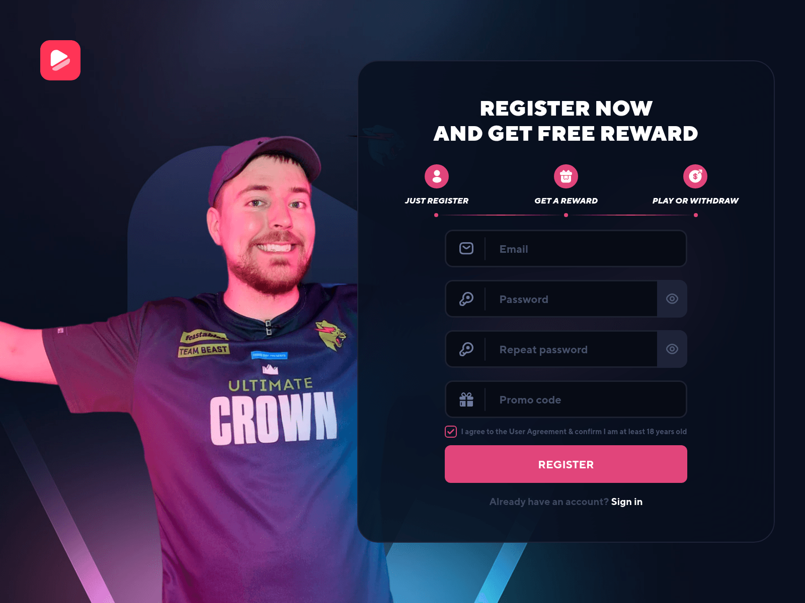 Screenshot of winsbeast.com