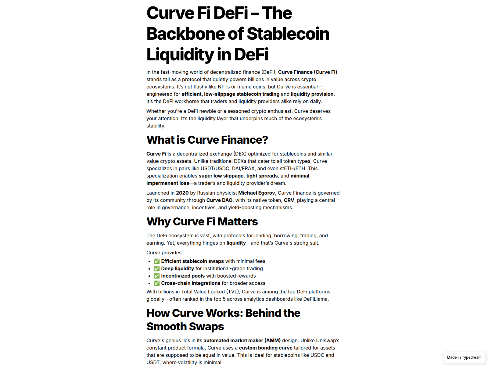 Forensic screenshot of learn--curve-fi-defi.typedream.app