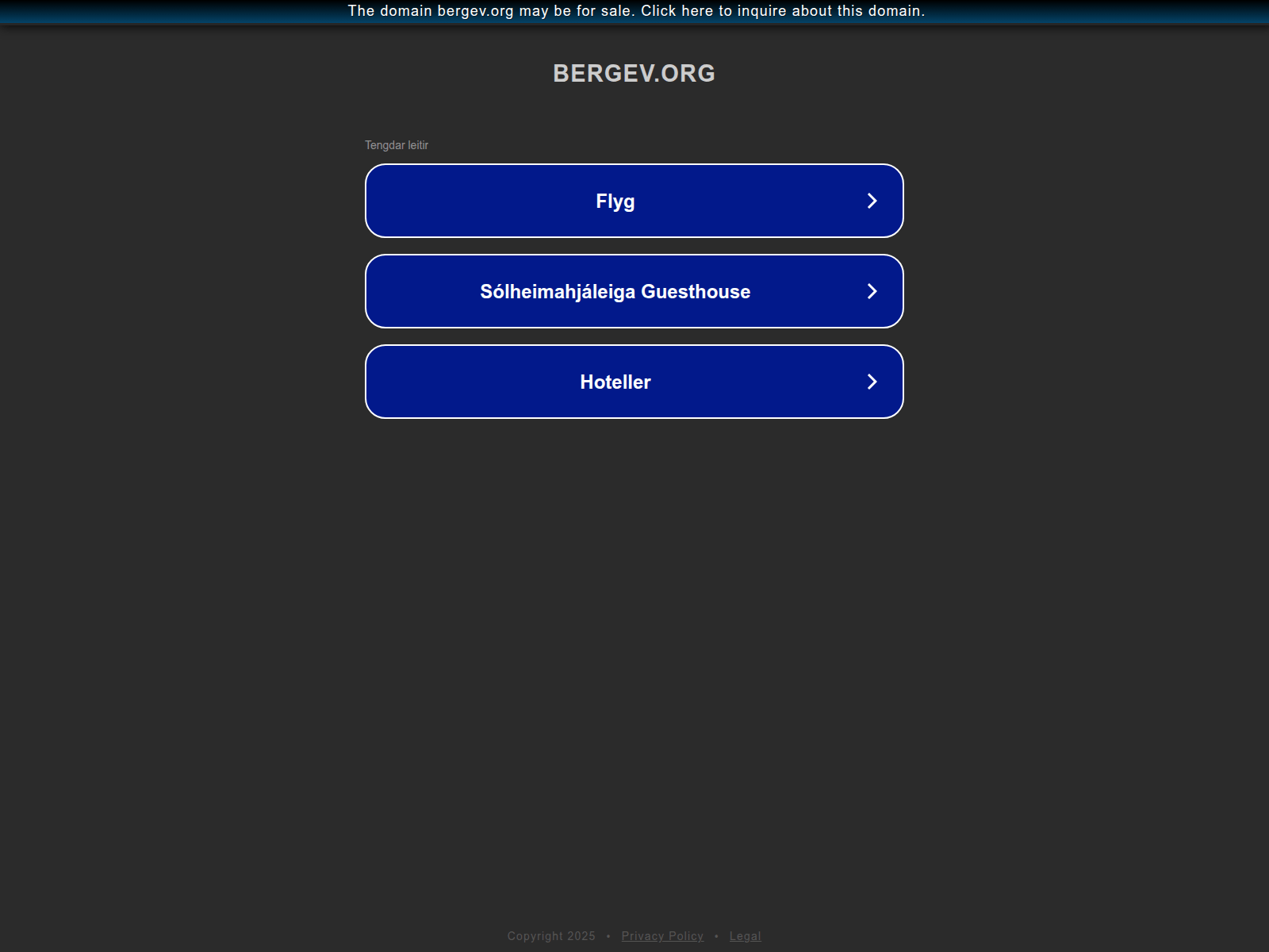 Forensic screenshot of ww25.bergev.org