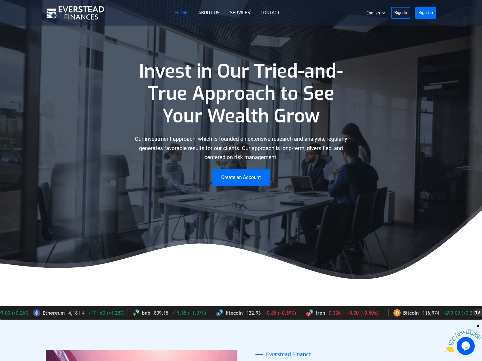 Forensic screenshot of eversteadfinances.com