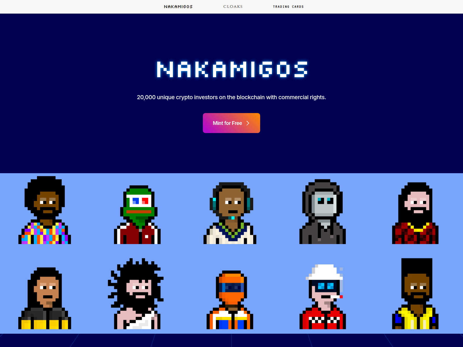 Forensic screenshot of nakamigos.art