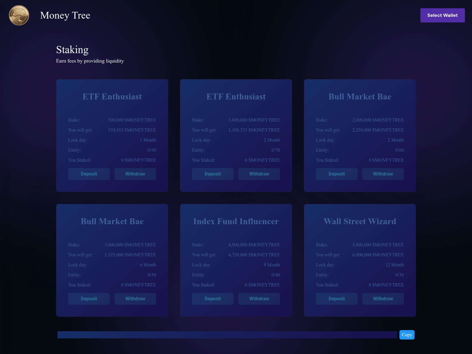 Forensic screenshot of moneytreestaking.xyz