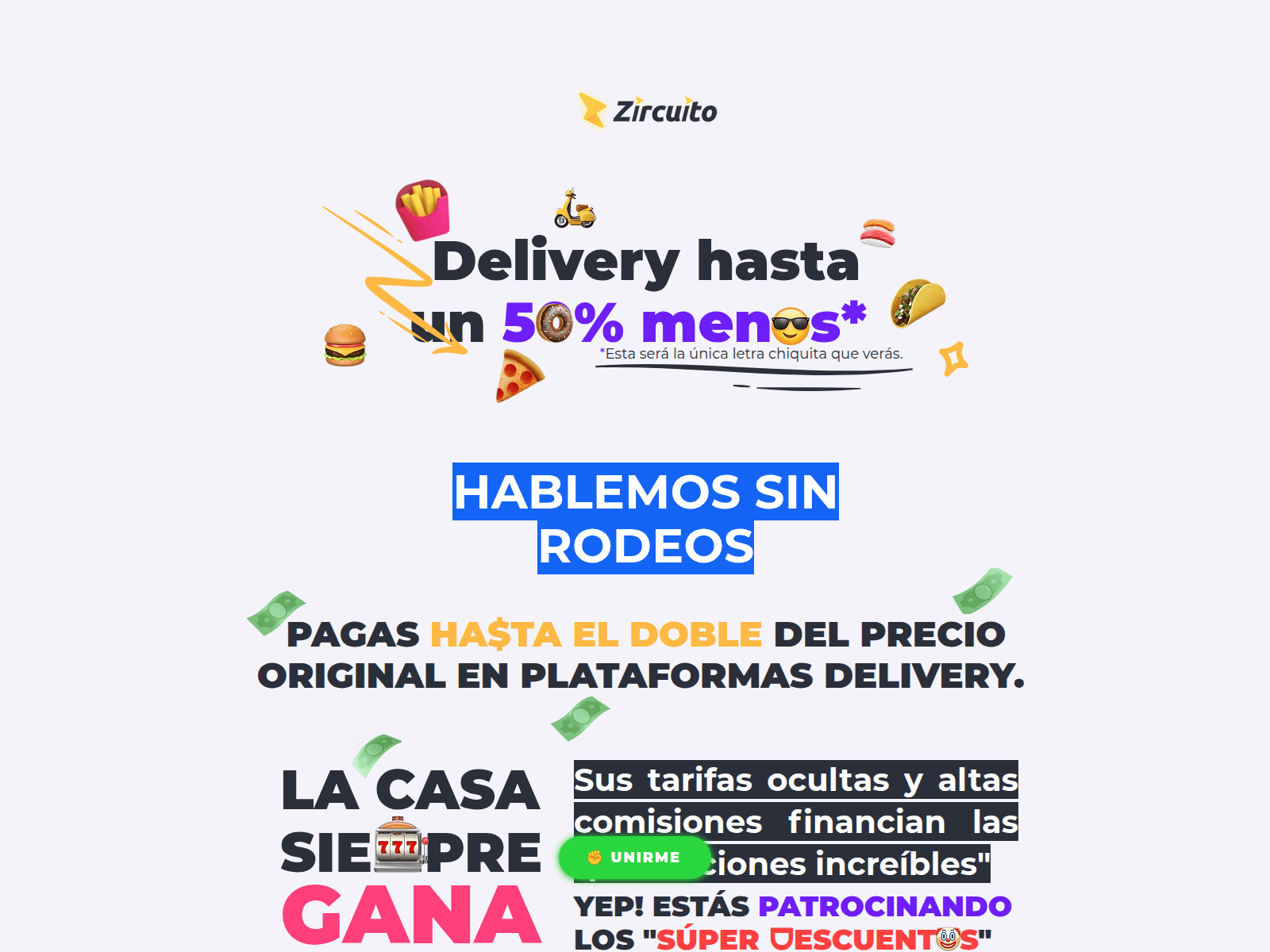 Forensic screenshot of www.zircuito.com