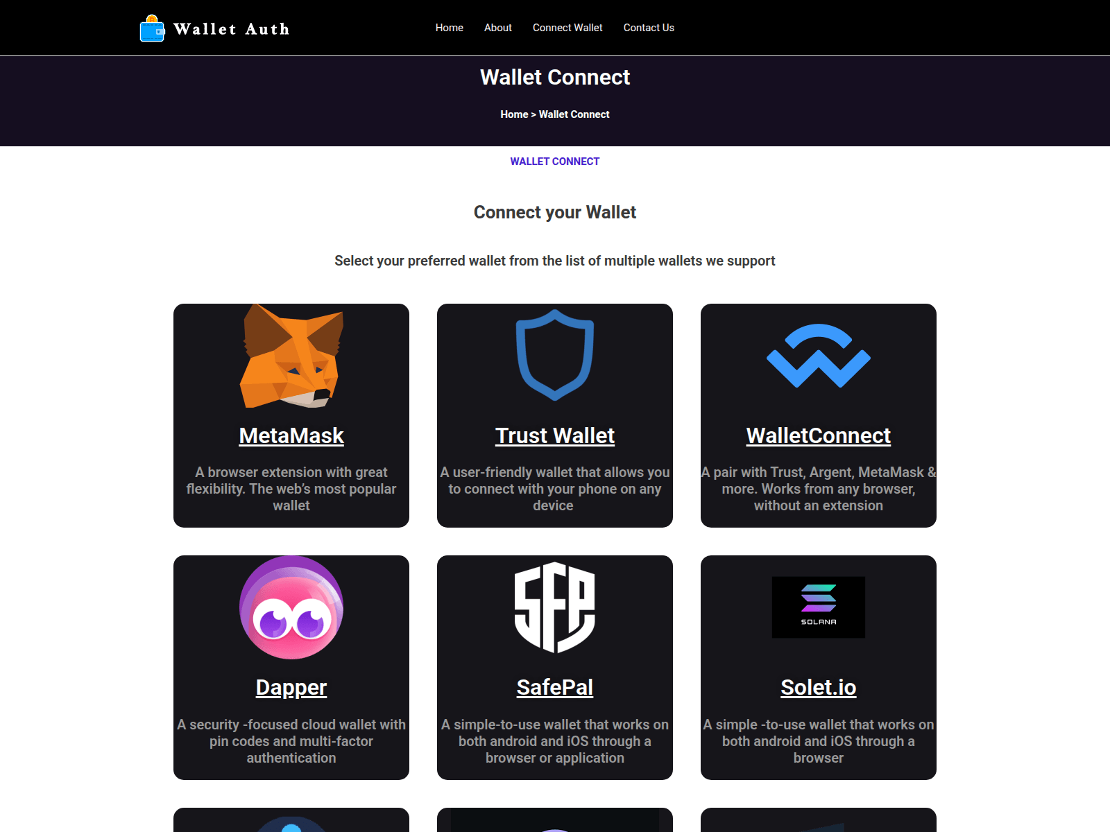 Screenshot of walletconnectauth.com
