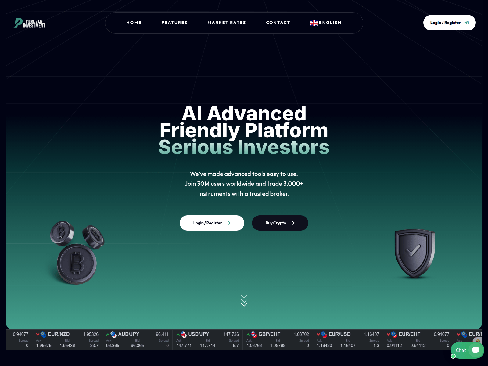 Screenshot of primesviewinvestments.com