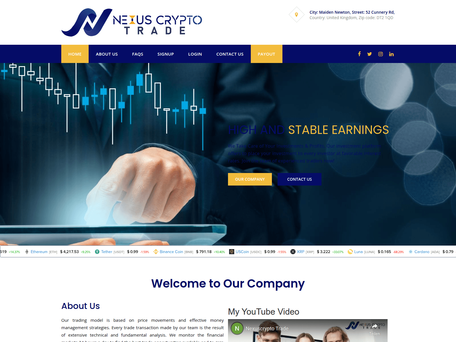 Forensic screenshot of nexuscryptotrade.com