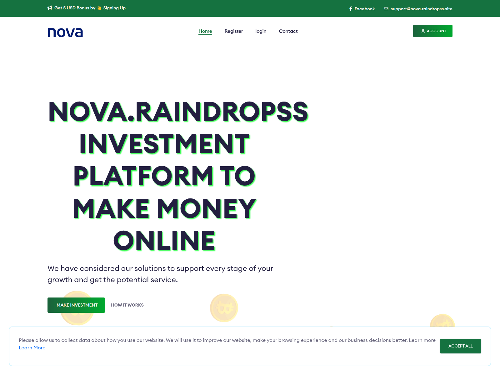 Forensic screenshot of nova.raindropss.xyz