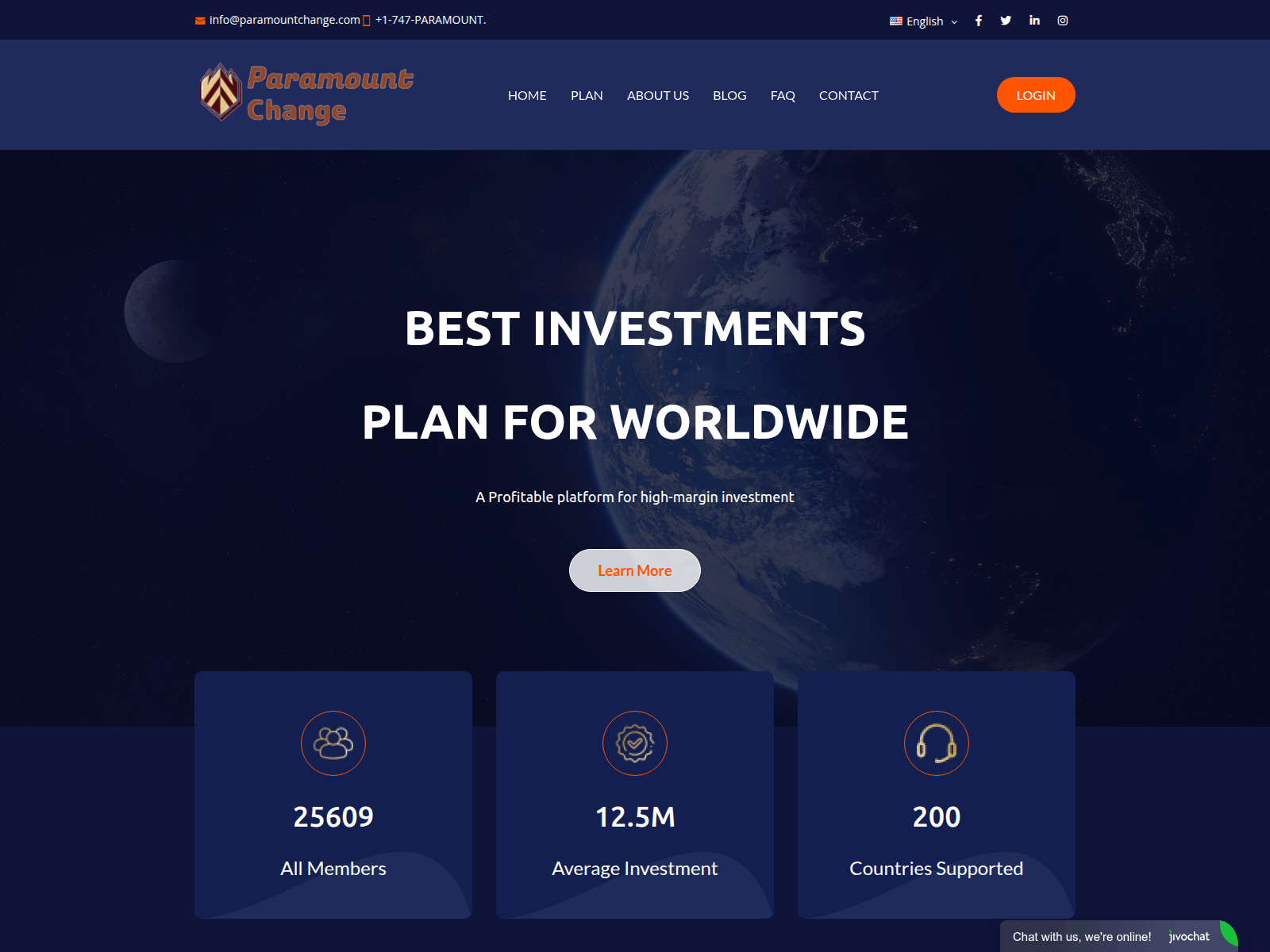 Screenshot of paramountchange.com