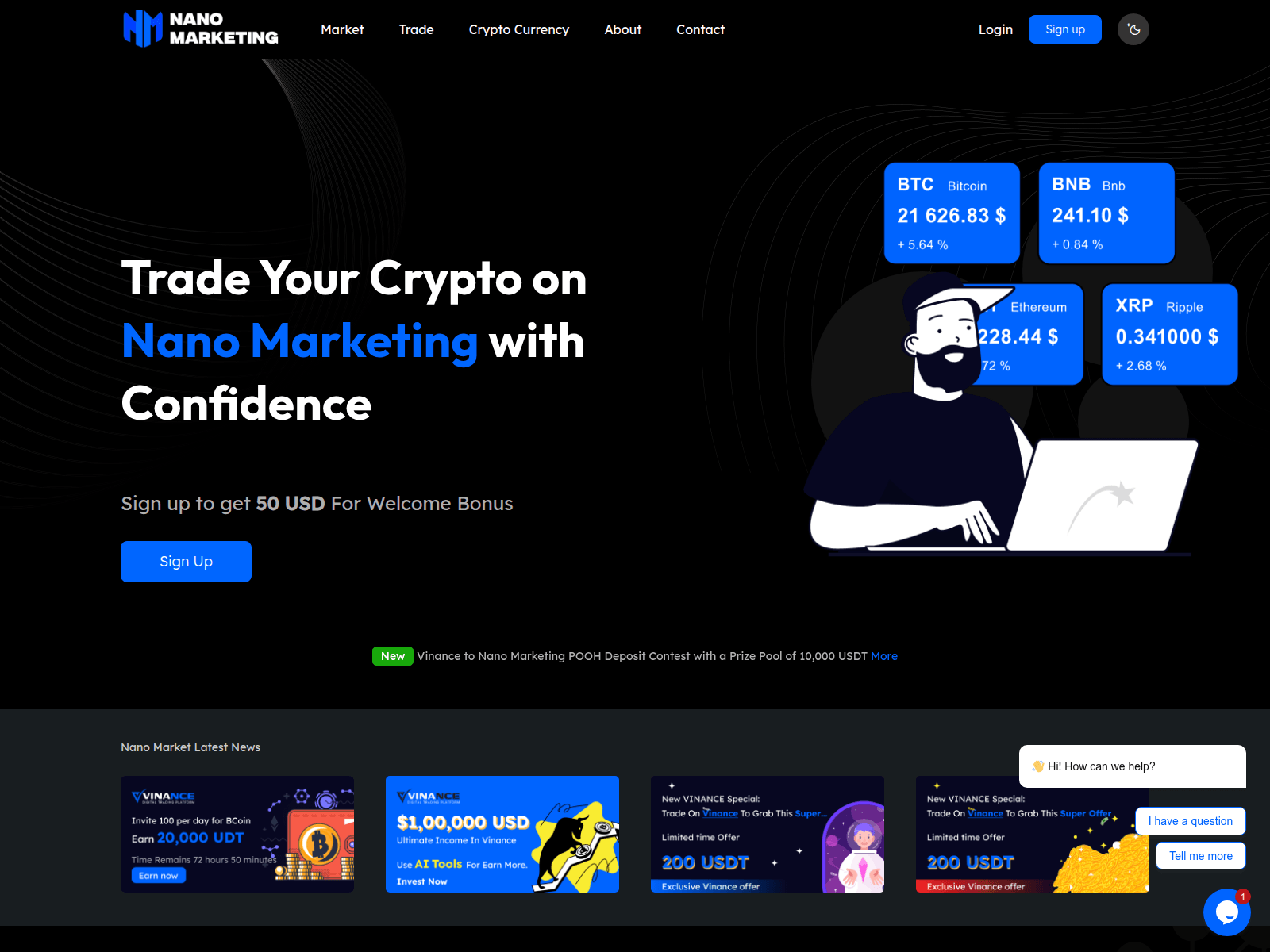 Forensic screenshot of nanomarketingandreserve.com