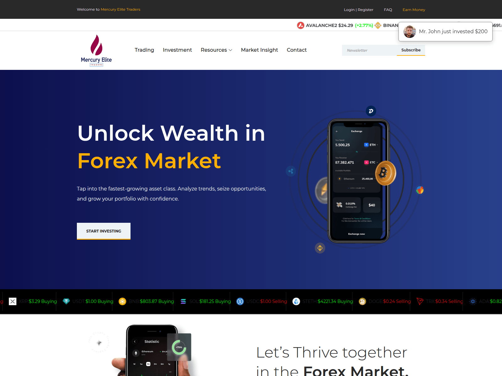 Forensic screenshot of mercuryelitetraders.com