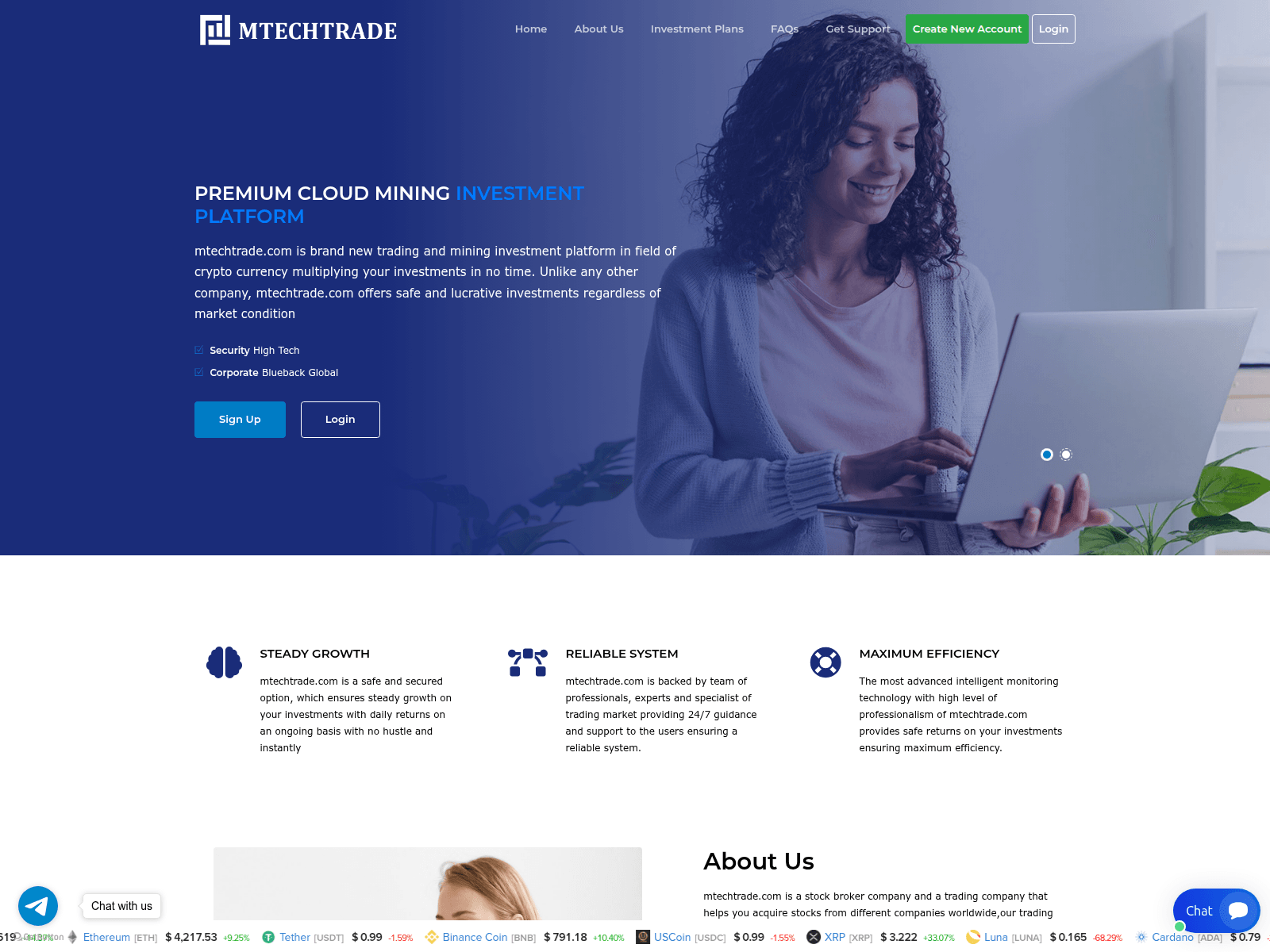 Forensic screenshot of mtechtrade.com