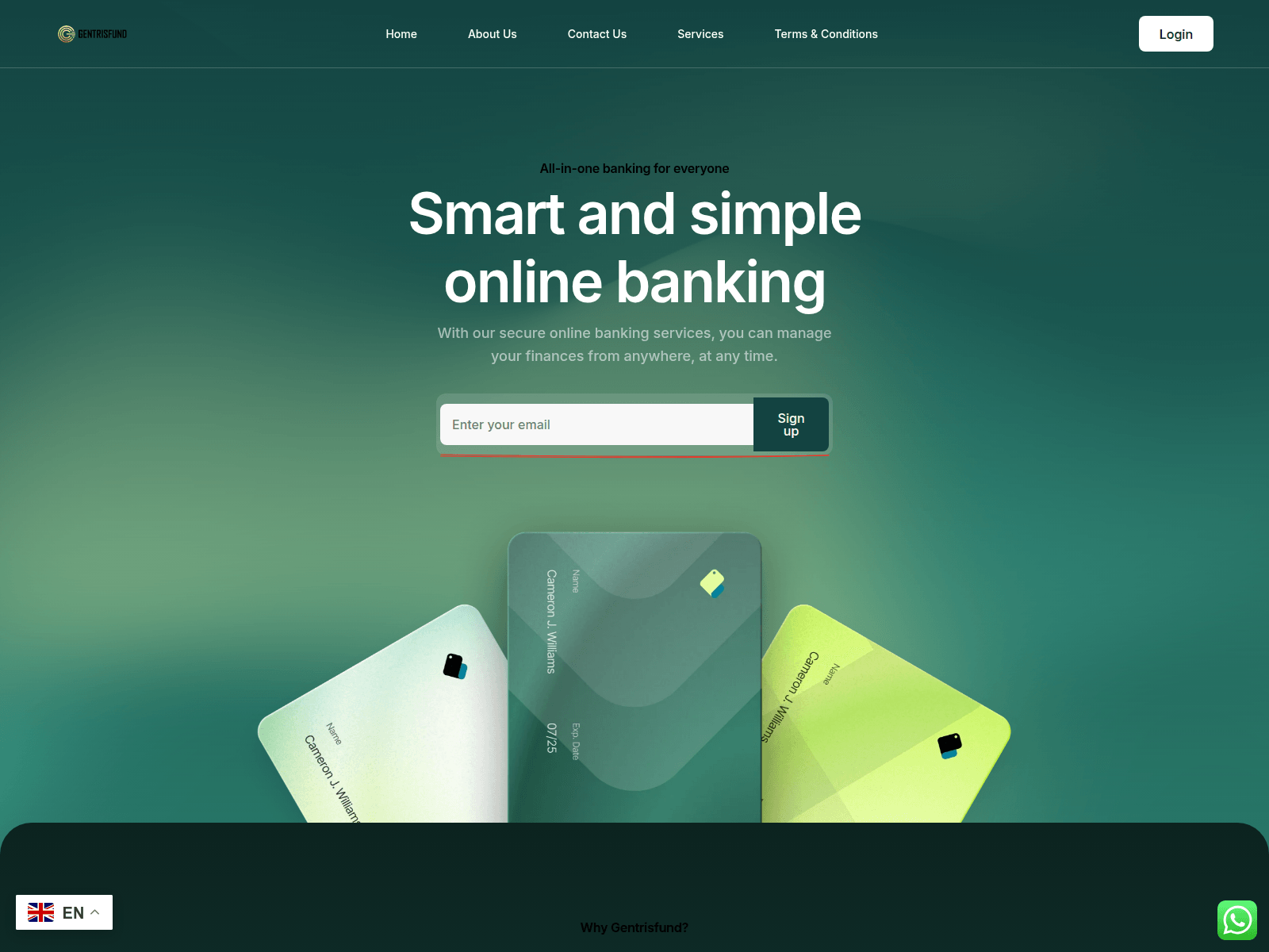 Screenshot of gentrisfunds.com
