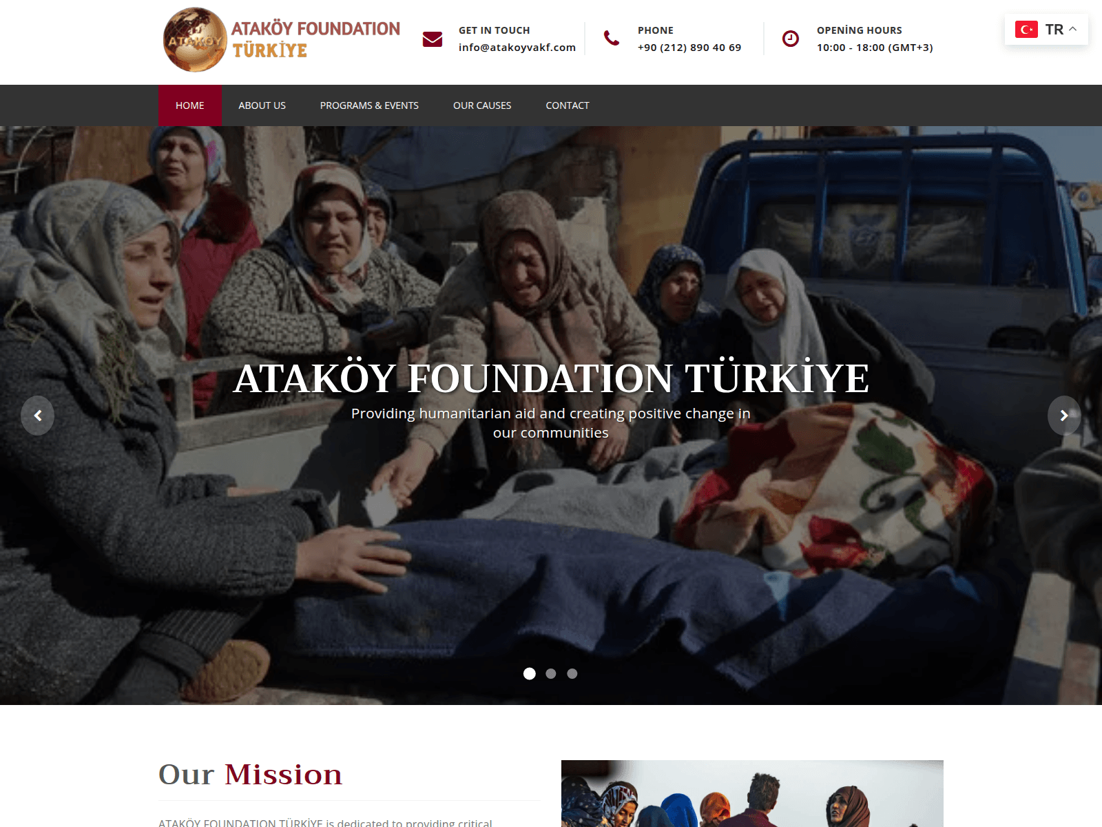 Screenshot of atakoyvakf.com